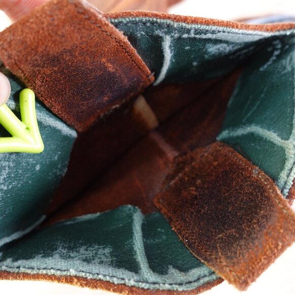 Vintage‎ Western Boots Leather 7.5 DEXTER Brown Cowboy Tall Mid Calf Rodeo USA - Picture 11 of 16